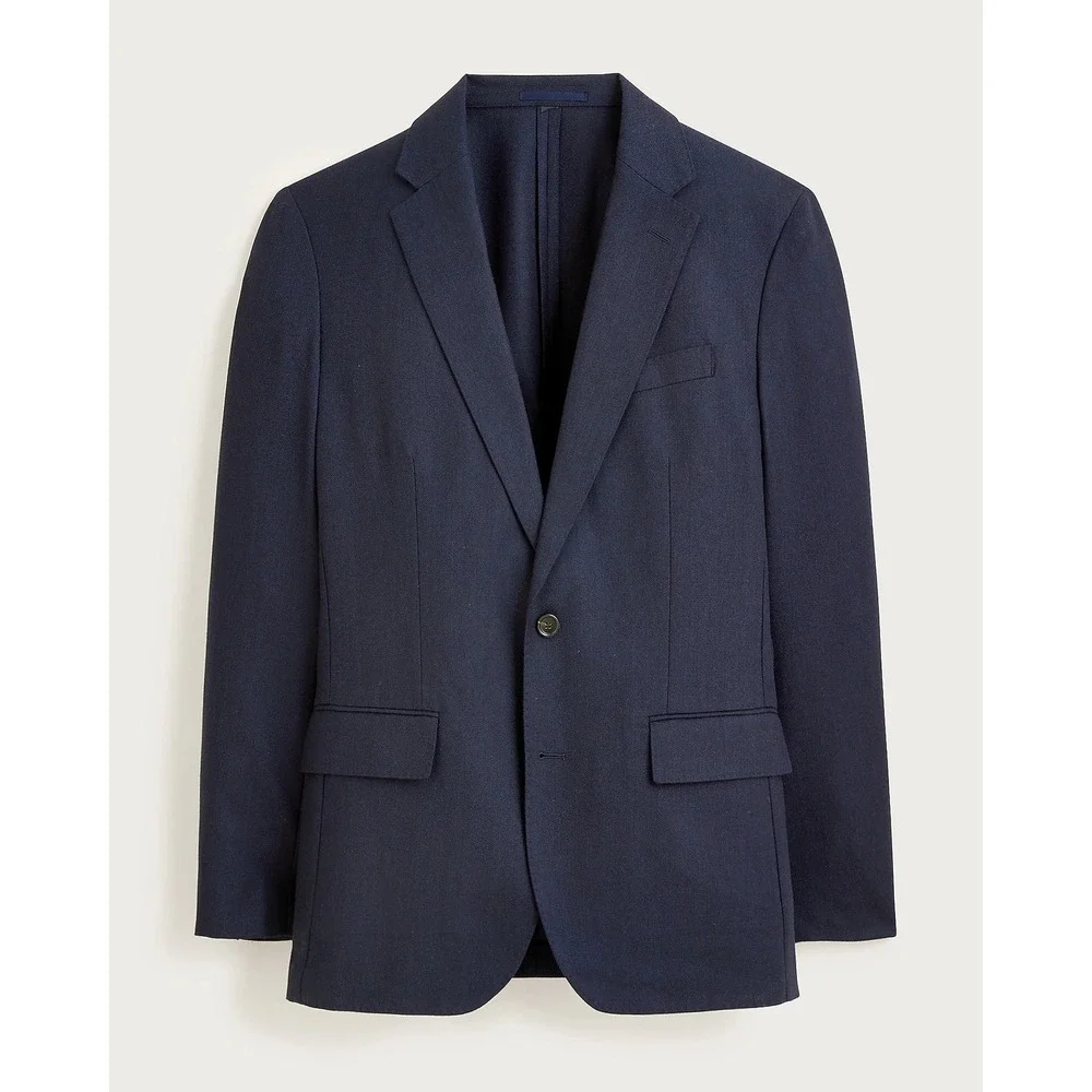 J.Crew Mens 44R Ludlow Blazer Navy Blue Moon England Wool Cotton BH230